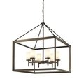 Golden Lighting Golden Lighting 2073-6 GMT-OP Smyth 6 Light Chandelier in Gunmetal Bronze with Opal Glass 2073-6 GMT-OP